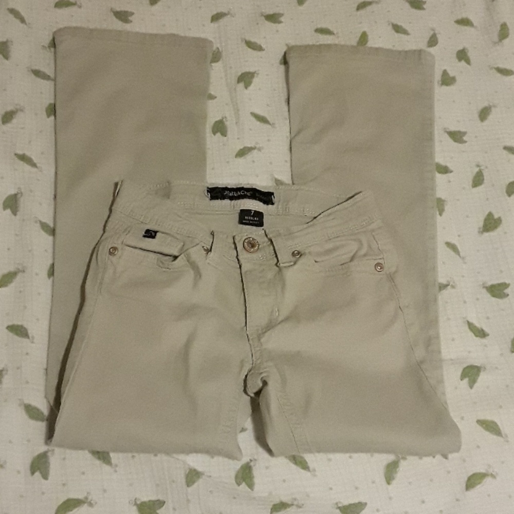 Girl's size 7 bootcut khaki jeans